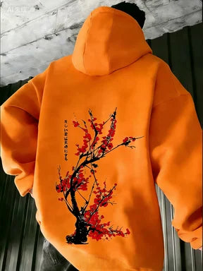 Latest Harajuku style street printed men's hooded sweatshirt, youthful, sporty, casual, fashionable and comfortable top