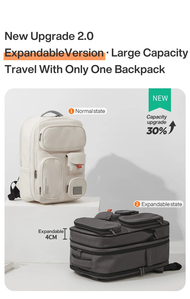 Mixi New Patent Design Multifunctional Travel Backpack Bag Unisex Waterproof 18 Inch M5015