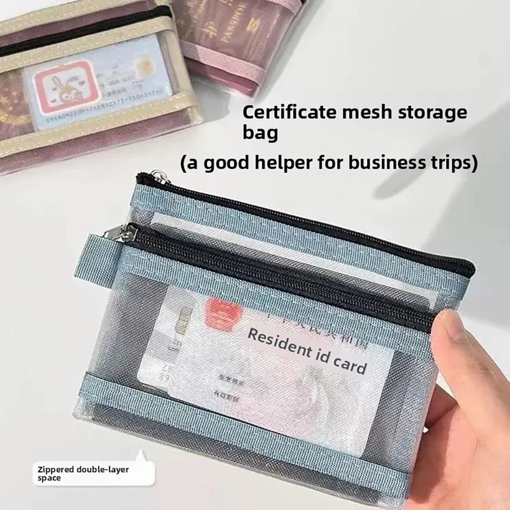 Travel Passport Wallet Integrated Design Protective Cover Convenient Portable Coin Ticket ID Document Bag for International Trip