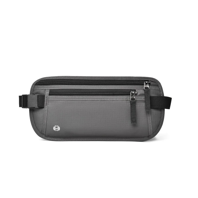 Travel Wallet Ultra-thin Passport Holder RFID Anti-theft Brush Fanny Pack Travel Multi-function Waterproof Document Storage Bag