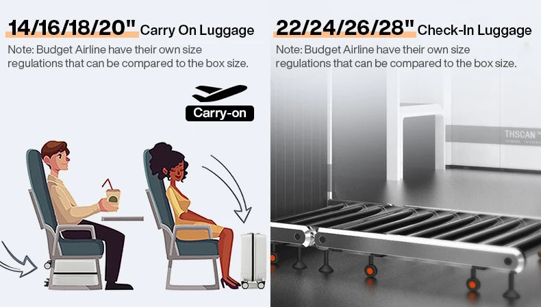 Mixi Puristic Design Travel Luggage Rolling Wheel Hardside Women Suitcase Men Trolley Case 16 20 Carry On/Big 22 24 26 28 Inch