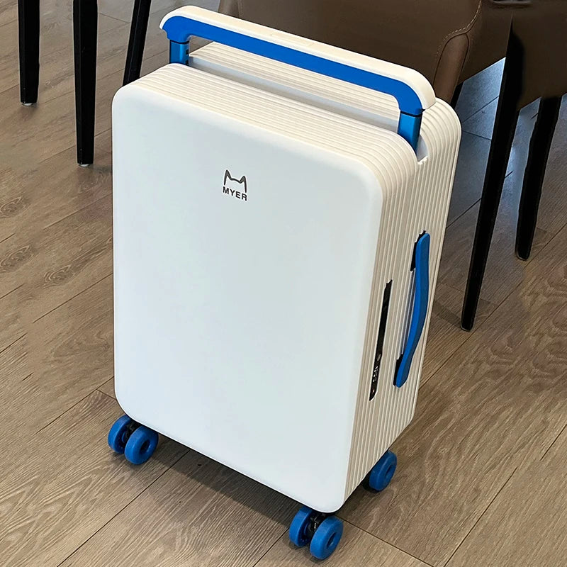KLQDZMS Travel Luggage 20"24 Inch ABS + PC Boarding Box Large Capacity Trolley Case Women Universal Wheel Cabin Suitcase