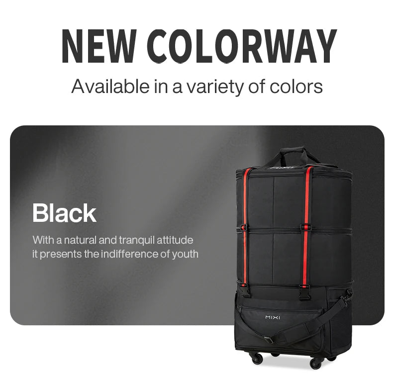Mixi Expandable Large Capacity Foldable Travel Bag With Rolling Wheels Luggage Bag Duffel Bag M3015
