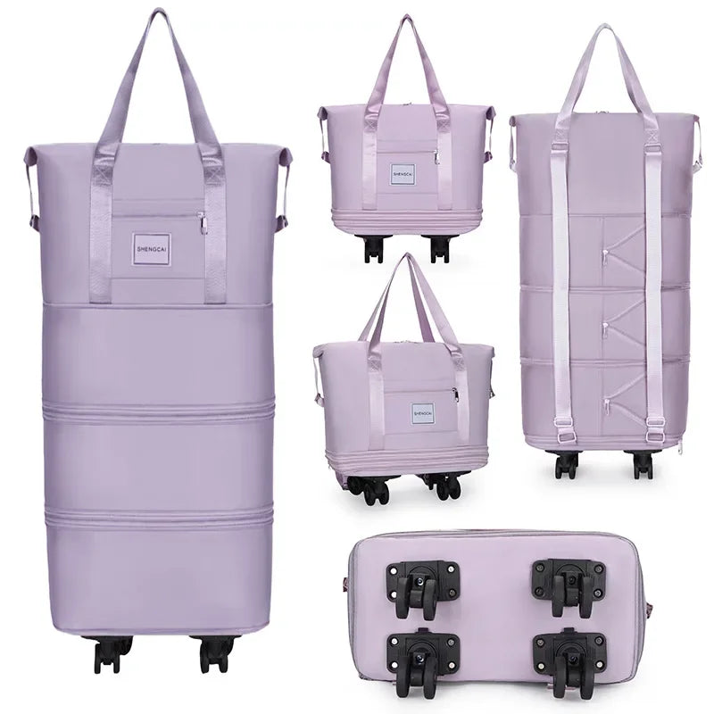 Travel bag, backpack large-capacity disassembly universal wheel storage bag, duffel bag portable multi-layer checked  with wheel