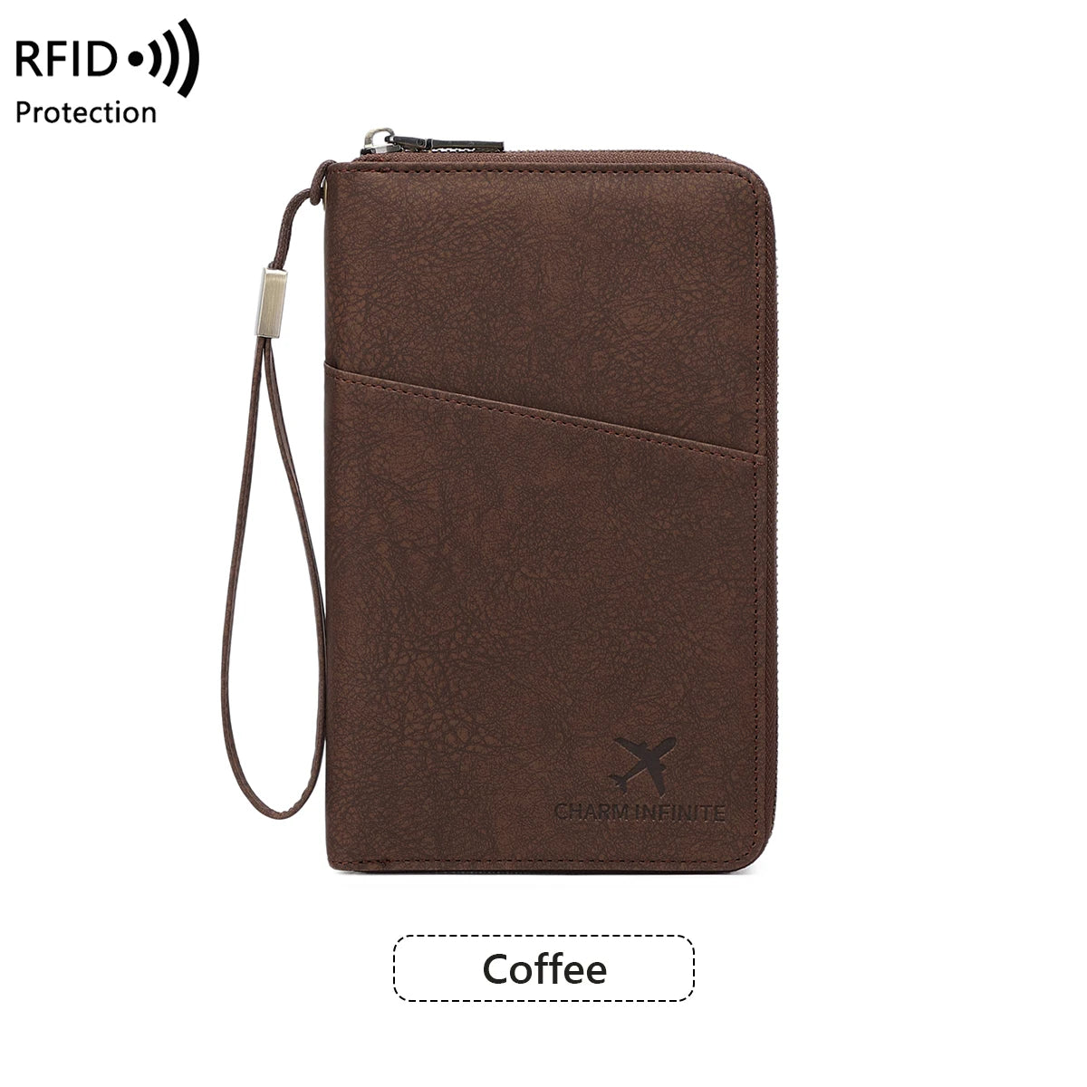 New Travel Passport Clip Wallet Women and Men Multifunctional PU Leather Card Holde RFID Anti Theft Swiping Wallets Storage Bag
