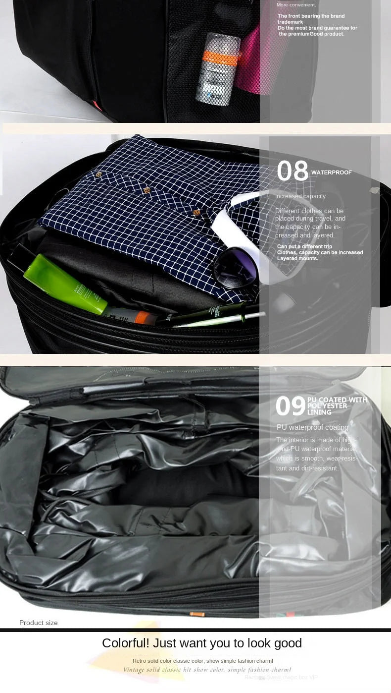 26/28/32/36 inch Extra Large Capacity Travel Bag Waterproof Oxford Cloth Foldable Luggage Bag Five wheels Travel Suitcase