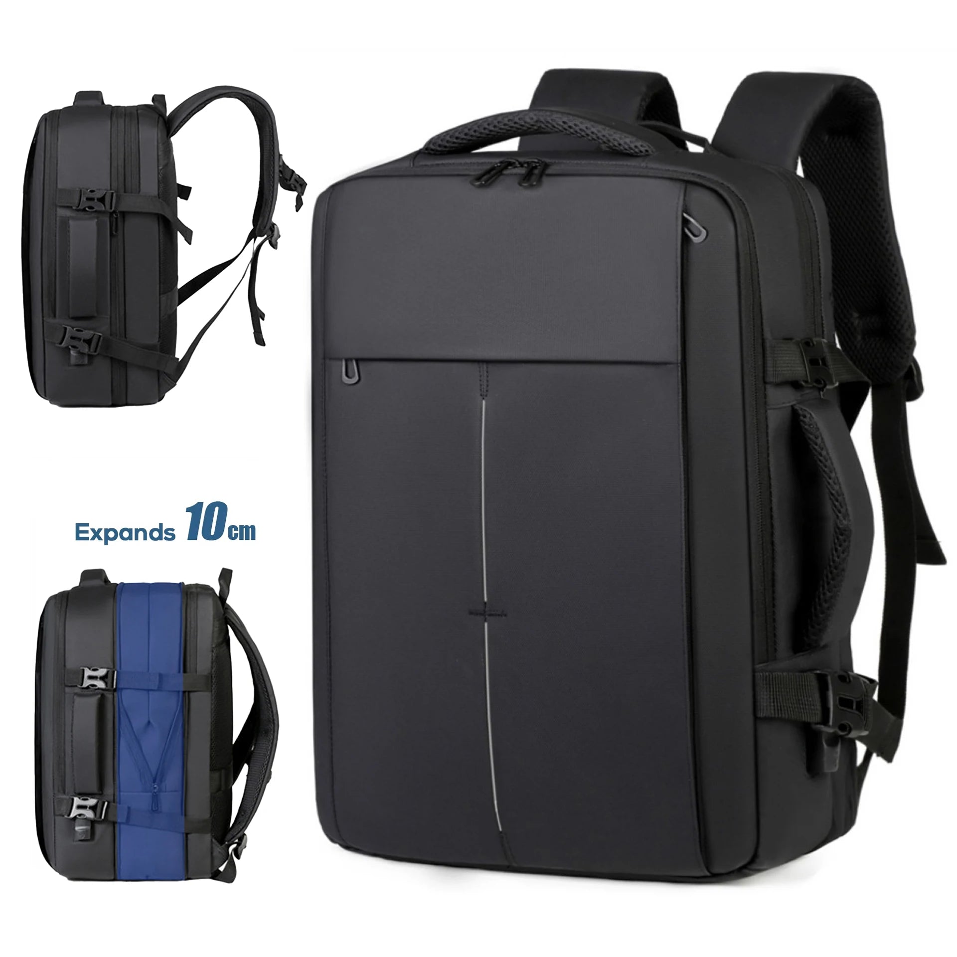 Travel Backpack Men Business Backpack School Expandable USB Bag Multifunctional Computer Bag Large Capacity Waterproof Backpack