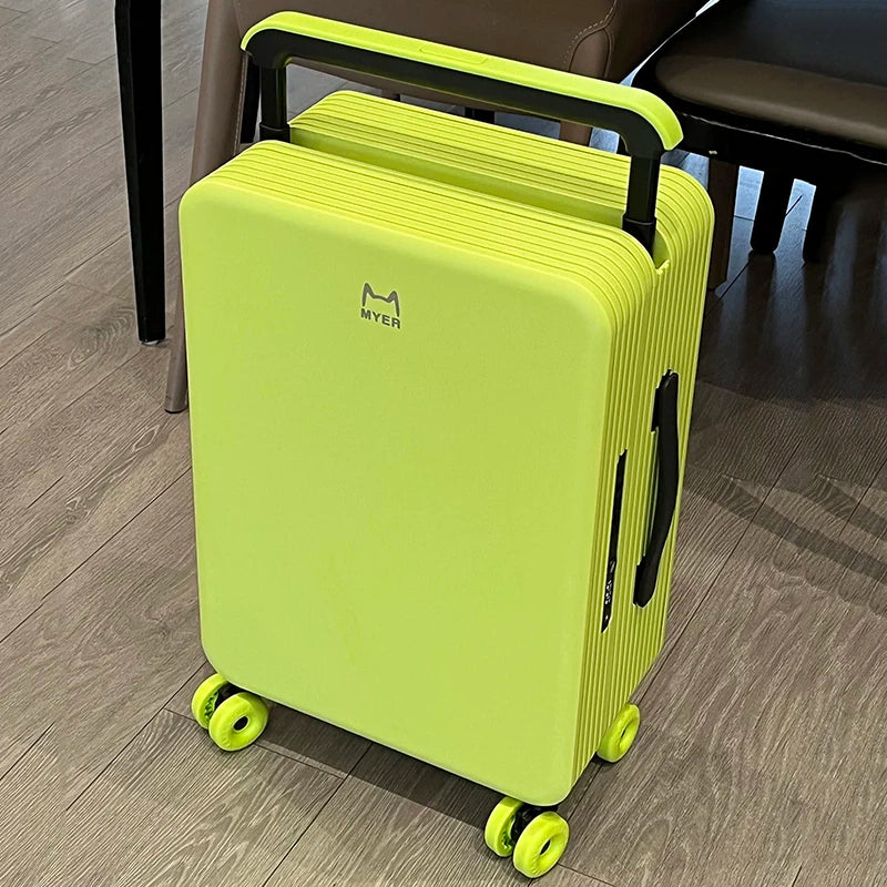 KLQDZMS Travel Luggage 20"24 Inch ABS + PC Boarding Box Large Capacity Trolley Case Women Universal Wheel Cabin Suitcase