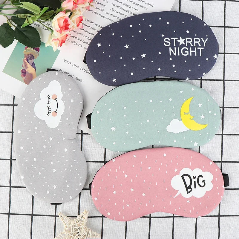 Travel Eye Band Sleeping Aid Kids Blindfold Sleeping Mask Creative Funny Eyepatch Sleep Mask Cute Cotton Cartoon Eye Cover