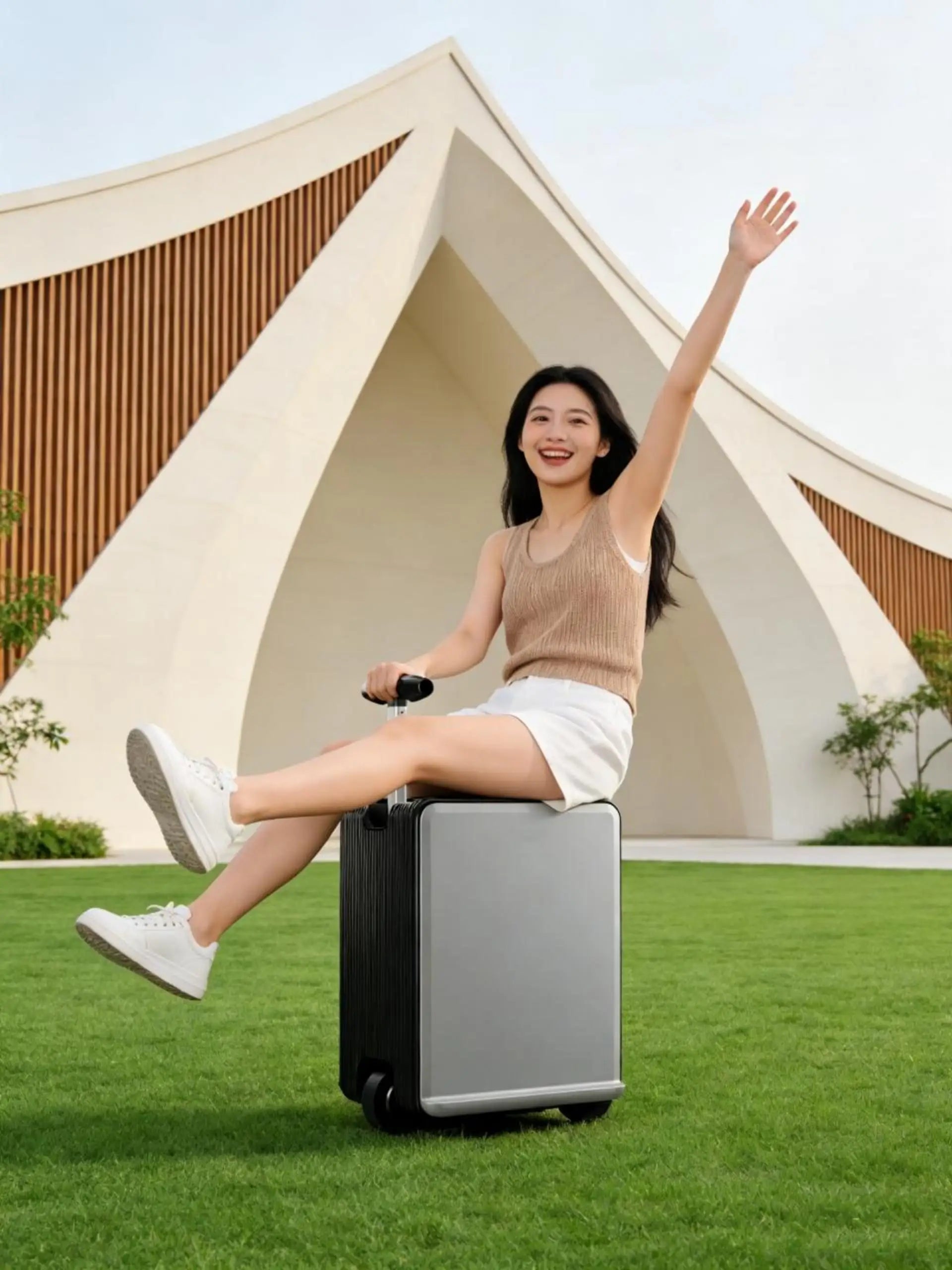 Carry-on Luggage Lightweight Rideable Electric Suitcase Multi-function Password Travel Business Trip Trolley