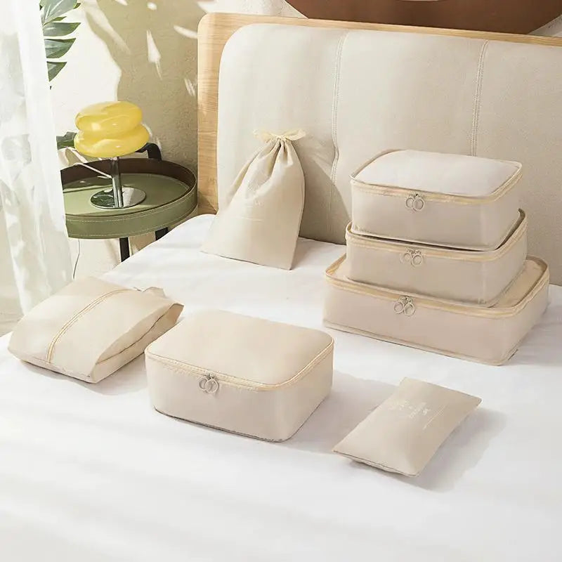 7Pcs/Set Travel Clothing Storage Bag Luggage Organizer Bags Toiletry Shoe Clothing Underwear Sorting Bag Travel Storage Bag Set