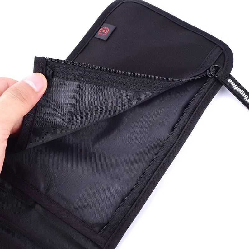 Travel Neck Ultra Slim Wallet Passport Holder RFID Blocking Hidden Money Pouch Security for Men Women Tarjetero Mujer