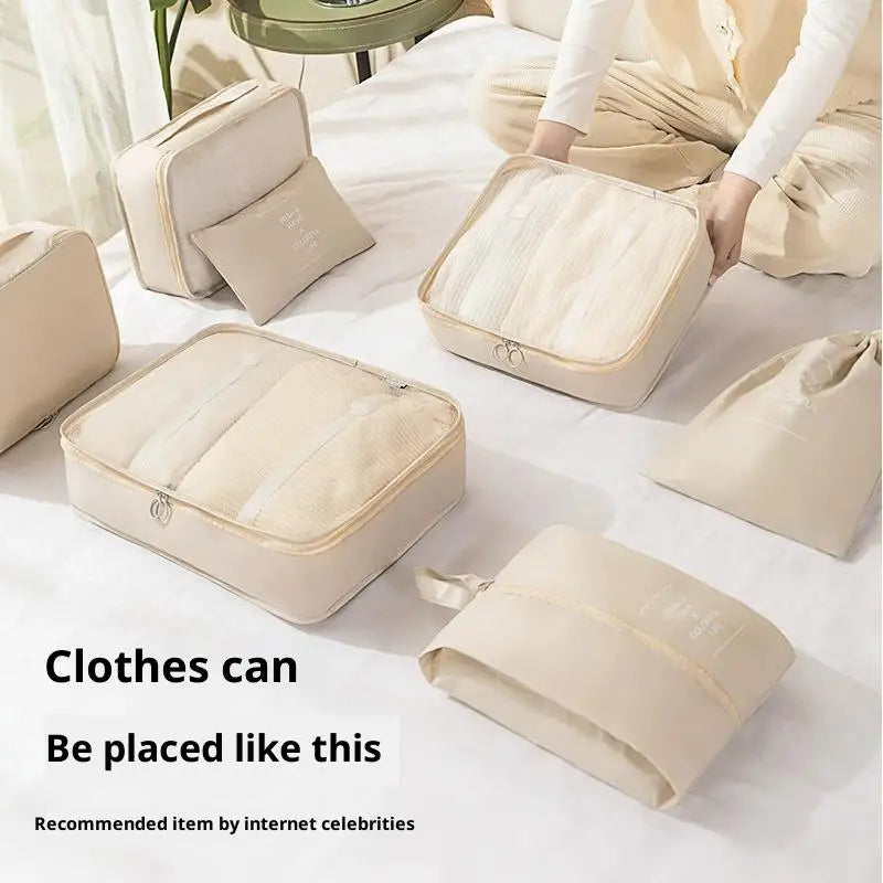 7Pcs/Set Travel Clothing Storage Bag Luggage Organizer Bags Toiletry Shoe Clothing Underwear Sorting Bag Travel Storage Bag Set