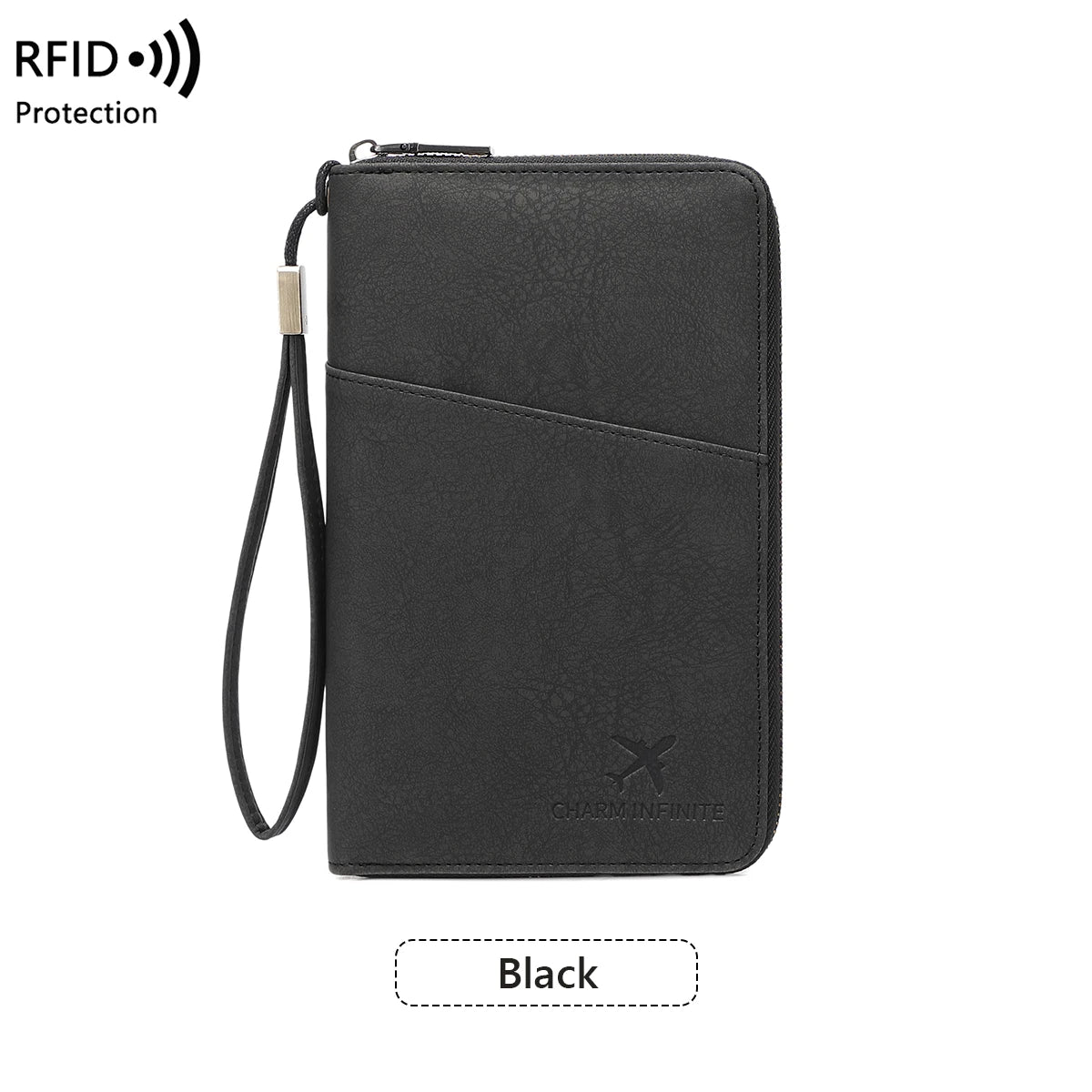 New Travel Passport Clip Wallet Women and Men Multifunctional PU Leather Card Holde RFID Anti Theft Swiping Wallets Storage Bag