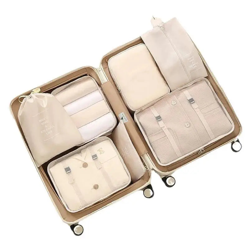 7Pcs/Set Travel Clothing Storage Bag Luggage Organizer Bags Toiletry Shoe Clothing Underwear Sorting Bag Travel Storage Bag Set