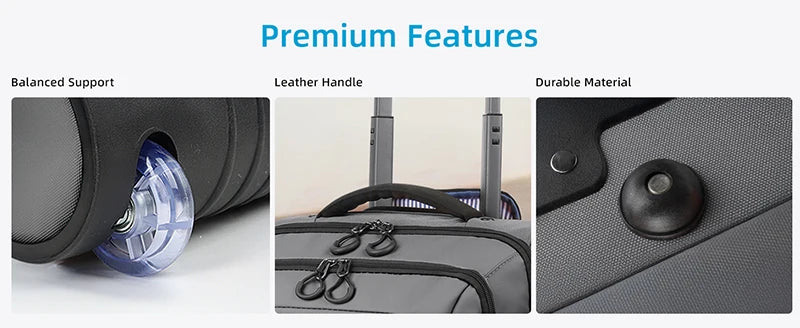 17" Carry On Luggage for Airplanes Lightweight Resistant Suitcase with Wheels for Business Trip & Short Distance Traveling