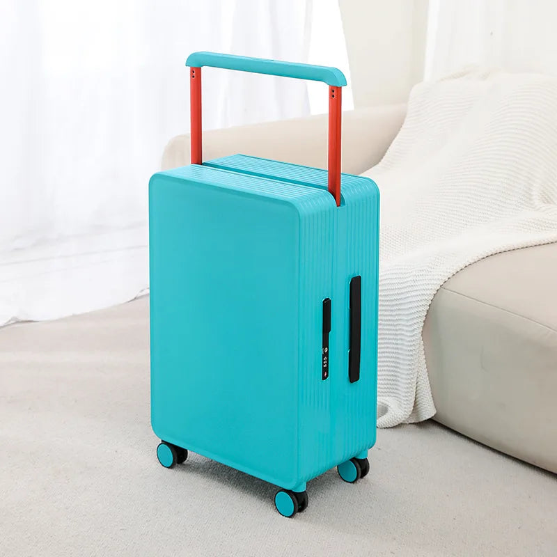 COLENARA Wide Pull Rod Luggage New Universal Wheel Travel Case Password Box 20 Inch Portable Cabin Boarding Case Pull Rod Box