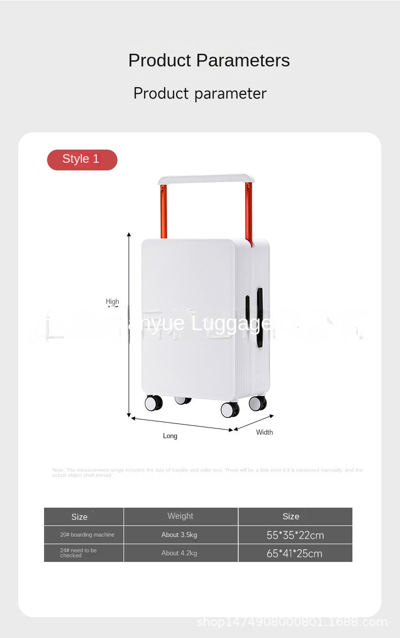 COLENARA Wide Pull Rod Luggage New Universal Wheel Travel Case Password Box 20 Inch Portable Cabin Boarding Case Pull Rod Box