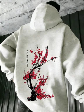 Latest Harajuku style street printed men's hooded sweatshirt, youthful, sporty, casual, fashionable and comfortable top