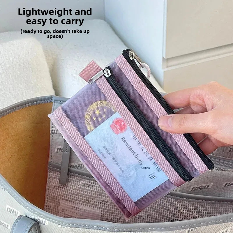 Travel Passport Wallet Integrated Design Protective Cover Convenient Portable Coin Ticket ID Document Bag for International Trip