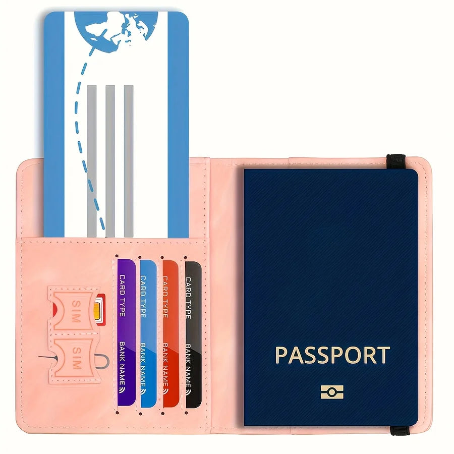 2025 Travel Passport Wallet Fashion Black Design with Multiple Card And Accessories Compartments Ideal for Business Trips And Ho