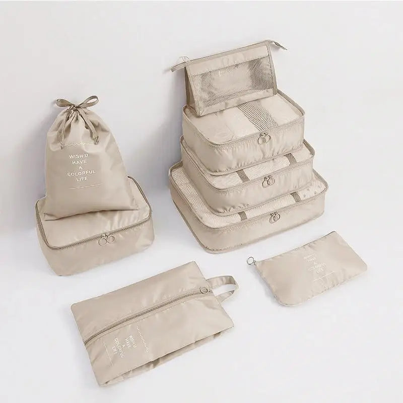 7Pcs/Set Travel Clothing Storage Bag Luggage Organizer Bags Toiletry Shoe Clothing Underwear Sorting Bag Travel Storage Bag Set
