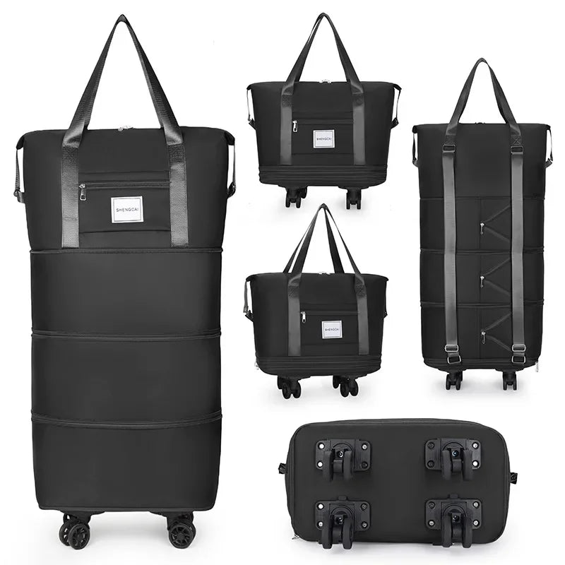 Travel bag, backpack large-capacity disassembly universal wheel storage bag, duffel bag portable multi-layer checked  with wheel