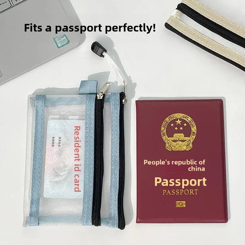 Travel Passport Wallet Integrated Design Protective Cover Convenient Portable Coin Ticket ID Document Bag for International Trip
