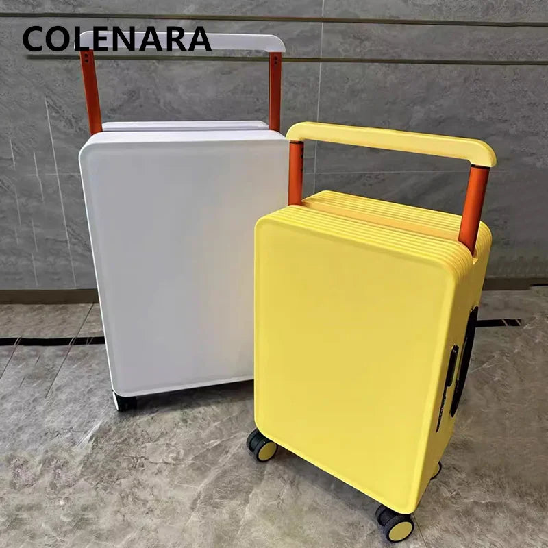 COLENARA Wide Pull Rod Luggage New Universal Wheel Travel Case Password Box 20 Inch Portable Cabin Boarding Case Pull Rod Box