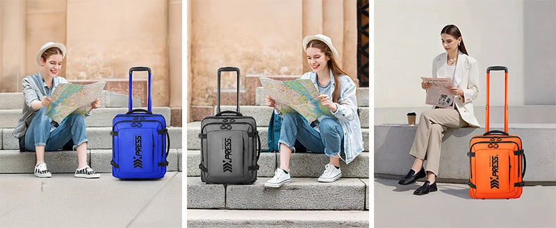 17" Carry On Luggage for Airplanes Lightweight Resistant Suitcase with Wheels for Business Trip & Short Distance Traveling