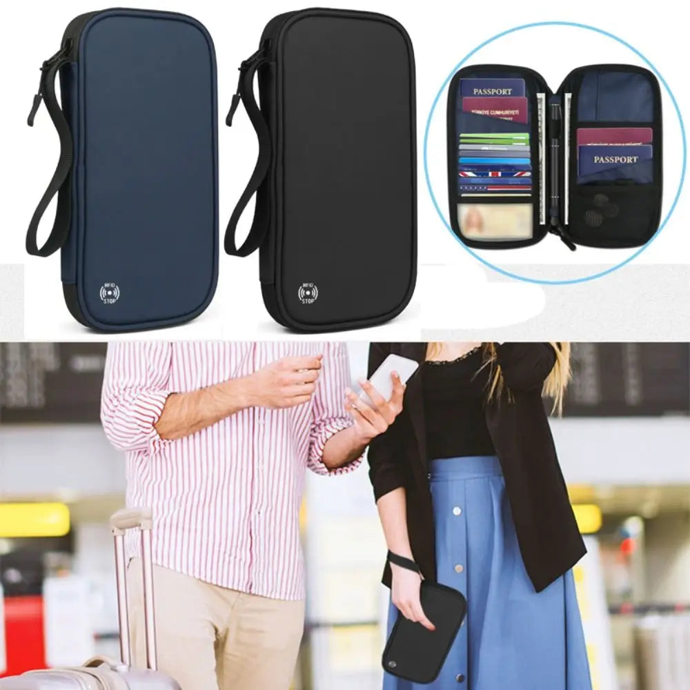 Travel Wallet Family Passport Holder Travel Documents Organizer Durable waterproof Passport Case with RFID Blocker for Men Women