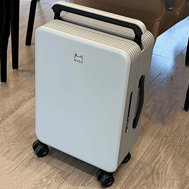 KLQDZMS Travel Luggage 20"24 Inch ABS + PC Boarding Box Large Capacity Trolley Case Women Universal Wheel Cabin Suitcase