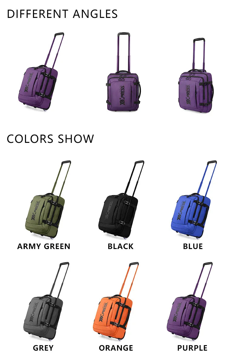 17" Carry On Luggage for Airplanes Lightweight Resistant Suitcase with Wheels for Business Trip & Short Distance Traveling