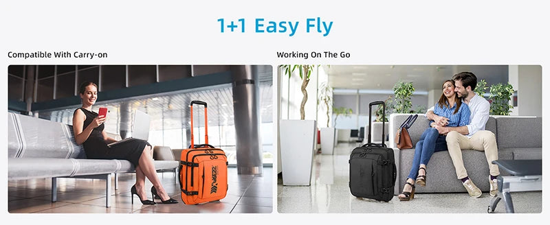17" Carry On Luggage for Airplanes Lightweight Resistant Suitcase with Wheels for Business Trip & Short Distance Traveling